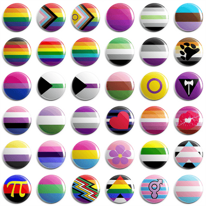 Queer Pride Flags Pin Badges image 0