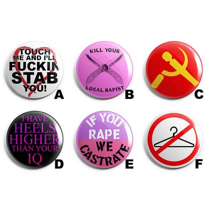 Banned Feminist Pin Badge Pack image 1