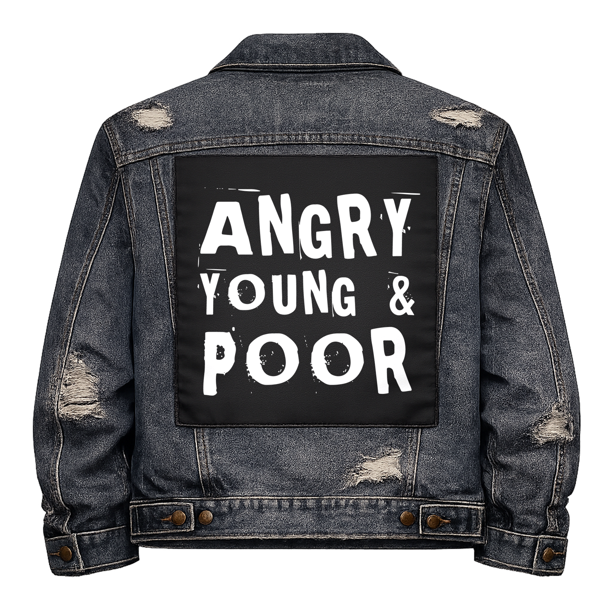 Angry, Young and Poor Back Patch – Chaos Creations