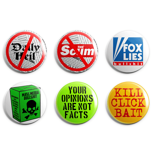 Anti Mainstream Media Pin Badge Pack image 0
