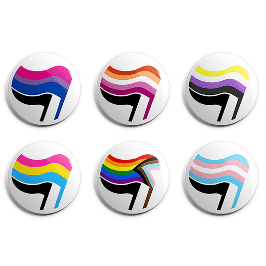 Antifa Queer Flags Pin Badge Pack image 0