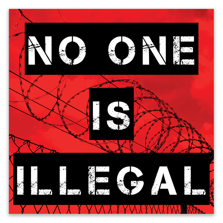 No One is Illegal Stickers image 0