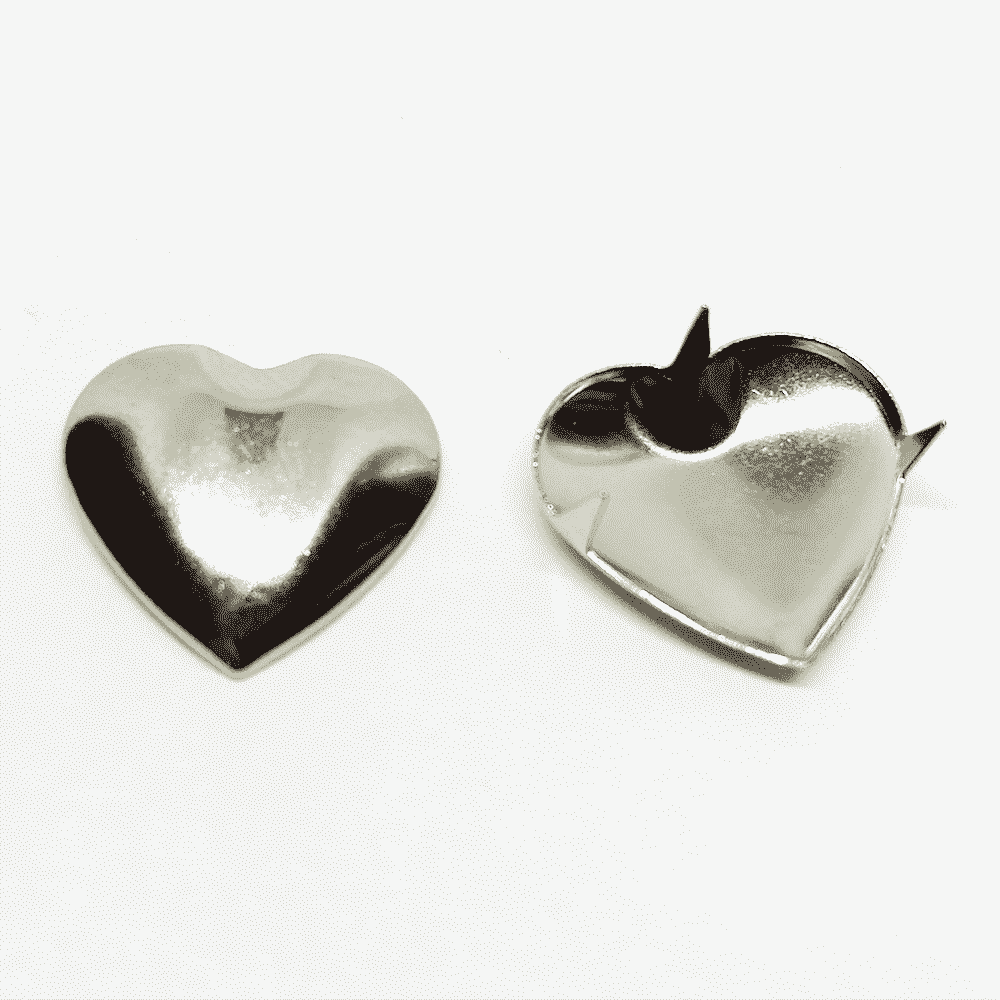 Silver Heart Studs image 0