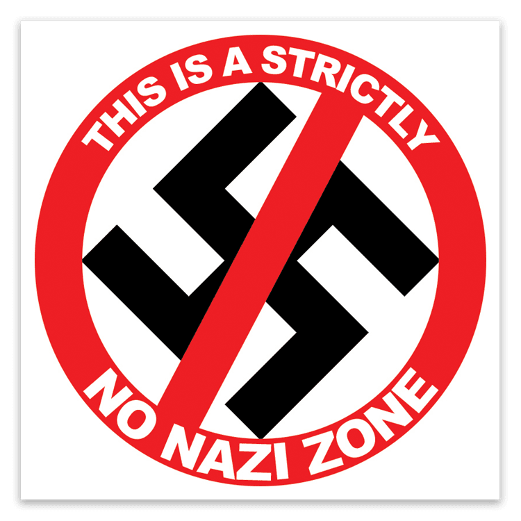 Strictly No Nazi Zone Stickers image 0