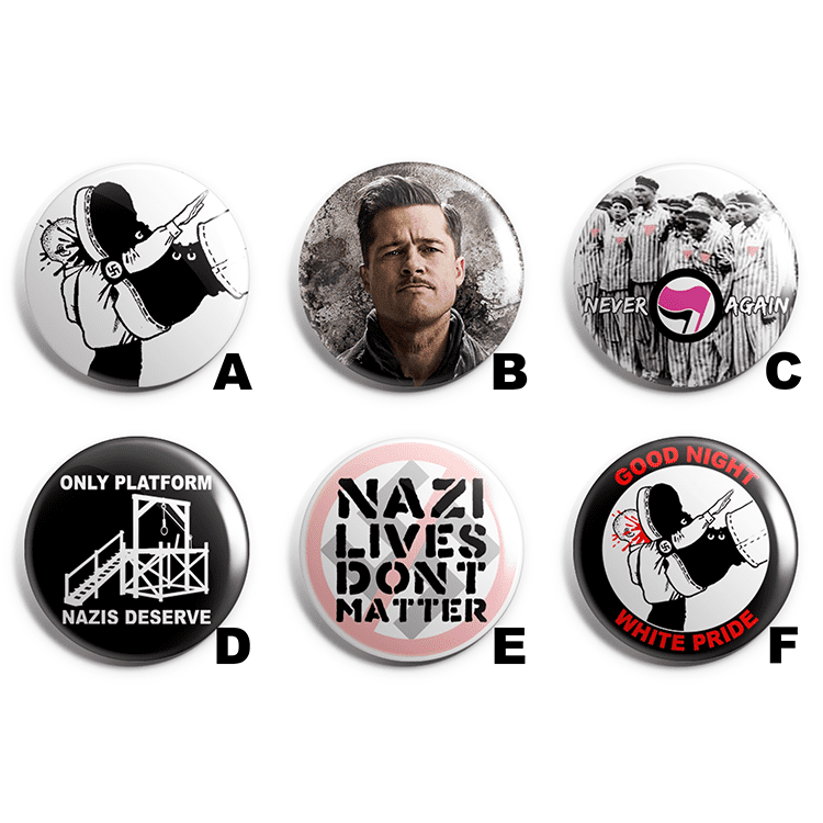 Banned Anti Nazi Pin Badge Pack image 1