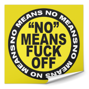 No Means No Stickers
