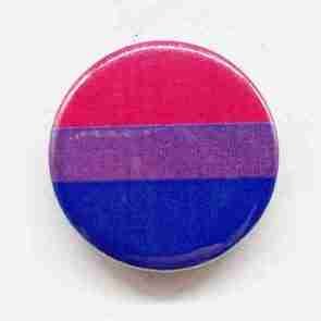 Bi Flag Pin Badge