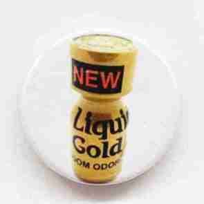 Liquid Gold Pin Badge