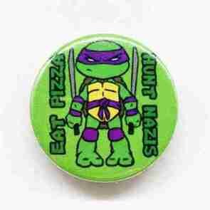 Eat Pizza, Hunt Nazis Pin Badge