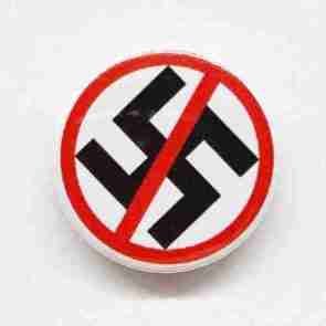 Anti Nazi Pin Badge