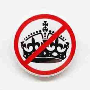 Anti Crown Pin Badge