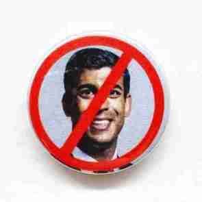 Anti Rishi Pin Badge