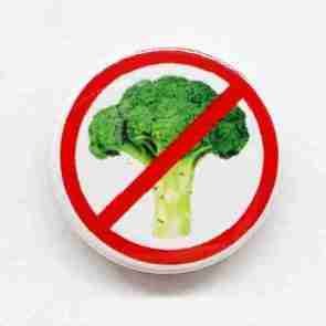 Anti Vegetables Pin Badge