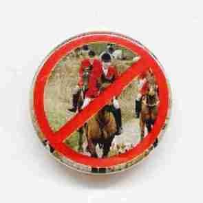 Anti Fox Hunting Pin Badge