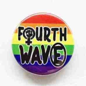 Fourth Wave LGBT Flag Pin Badge