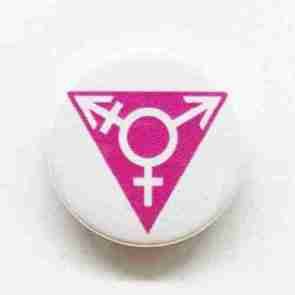 Pink Trans Triangle Pin Badge