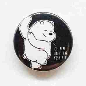 Ice Bear Likes the Mosh Pit Pin Badge