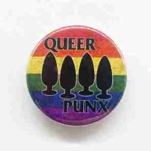 Queer Punx - Rainbow Pin Badge