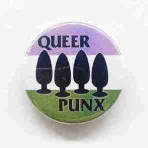 Queer Punx - Genderqueer Flag Pin Badge