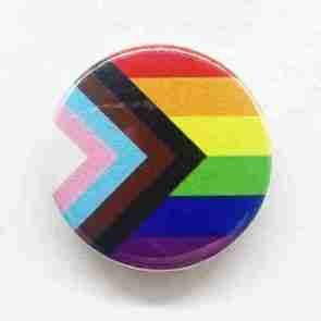 Rainbow Chevron Flag Pin Badge