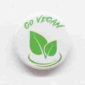 Go Vegan Pin Badge