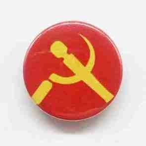 Cummunist - Yellow on Red Pin Badge