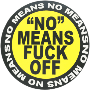 No Means No Stickers