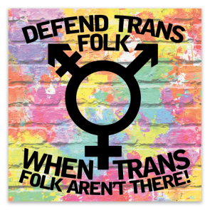 Defend Trans Folk Stickers
